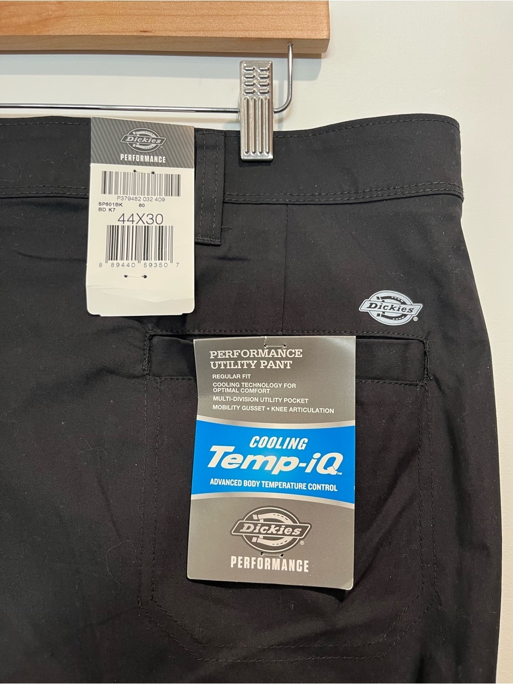 Dickies Black Men’s Performance Utility Pants with Temp-iQ NWT 44x30